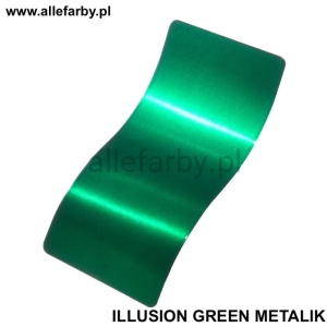 Candy Silver Farba Proszkowa Poliestrowa ILLUSION GREEN METALIK zestaw ( 2kg. farby )