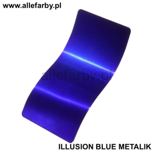 Candy Silver Farba Proszkowa Poliestrowa ILLUSION BLUE METALIK zestaw ( 2kg. farby )