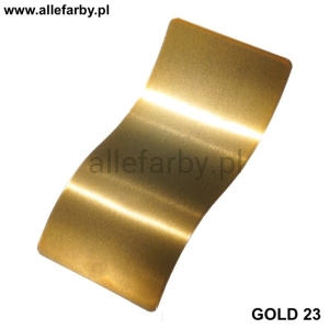 Transparent Złoty Farba Proszkowa Poliestrowa Gładki Połysk GOLD 23 P/S1/U/GOLD23/2-514 Minimum 1 kg