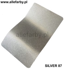 SILVER 87 Srebrny Metalik Farba Proszkowa Poliestrowa Gładka Połysk P/S1/C/SILVER87/2-421 Minimum 1 kg