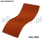 RAL 8004 Farba Proszkowa Poliestrowa Kolor Brązowy Miedziany Gładki Połysk P/S1/U/64/8-535 Minimum 1 kg