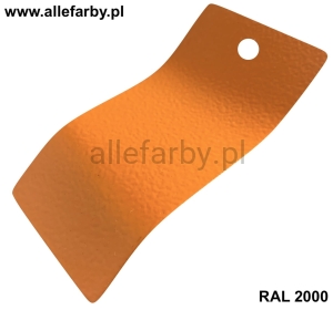 RAL 2000 Farba Proszkowa Poliestrowa Kolor Żółto-Pomarańczowy Gruba Struktura P/T3/U/1173/8-140 Minimum 20 kg ( Farba do produkcji )