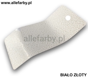 Farba Proszkowa Poliestrowo-Epoksydowa Kolor Biało-Złoty Gruba Struktura Półpołysk EP/T2/U/1010/8-189 Minimum 20 kg