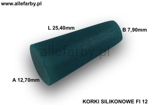 Korek Stożkowy Silikonowy 12,70 mm/7,90 mm - Dedykowany Do Malowania Proszkowego op. 100 szt.