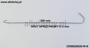 Zawieszki Z Drutu Sprężynowego, Haki Lakiernicze CR90020020-R=8 - 50 szt.