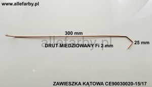 Zawieszki Z Drutu Miedziowanego, Haki Lakiernicze CE90030020-15/17 - 500 szt.