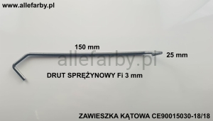 Zawieszki Z Drutu Sprężynowego, Haki Lakiernicze CE90015030-18/18 - 100 szt.