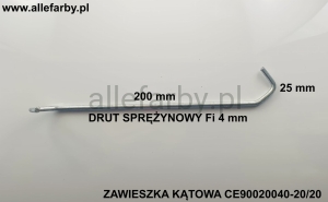 Zawieszki Z Drutu Sprężynowego, Haki Lakiernicze CE90020040-20/20 - 1000 szt.