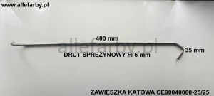 Zawieszki Z Drutu Sprężynowego, Haki Lakiernicze CE90040060-25/25 - 1 szt.