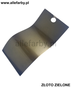 Złoto Zielone Efekt Farba Proszkowa Poliestrowa 9158 Gładki Połysk PE54X+9158189GLX Minimum 1 kg