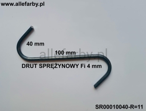 Zawieszki Z Drutu Sprężynowego, Haki Lakiernicze SR00010040-R=11 -  50 szt.
