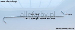 Zawieszki Z Drutu Sprężynowego, Haki Lakiernicze SR00040040-R=11 - 1 szt.