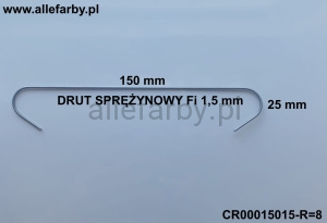 Zawieszki Z Drutu Sprężynowego, Haki Lakiernicze CR00015015-R=8 - 50 szt.