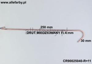 Zawieszki Z Drutu Sprężynowego, Haki Lakiernicze CR90025040-R=11 - 500 szt. 
