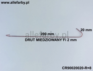 Zawieszki Z Drutu Miedziowanego, Haki Lakiernicze CR90020020-R=8 - 50 szt.