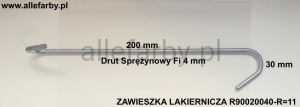 Zawieszki Z Drutu Sprężynowego Haki Lakiernicze CR90020040-R=11 - 500 szt.