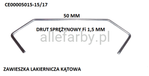 Zawieszki Z Drutu Sprężynowego, Haki Lakiernicze CE00005015-15/17 - 50 szt.