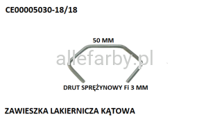 Zawieszki Z Drutu Sprężynowego, Haki Lakiernicze CE00005030-18/18 - 1000 szt.