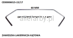 Zawieszki Z Drutu Sprężynowego, Haki Lakiernicze CE00006015-15/17 - 1000 szt.