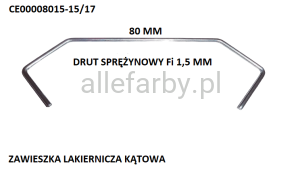 Zawieszki Z Drutu Sprężynowego, Haki Lakiernicze CE00008015-15/17 - 500 szt.