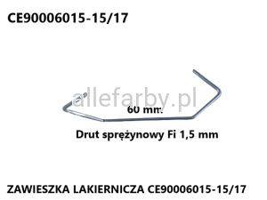 Zawieszki Z Drutu Sprężynowego, Haki Lakiernicze CE90006015-15/17 - 500 szt.