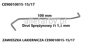 Zawieszki Z Drutu Sprężynowego, Haki Lakiernicze CE90010015-15/17 - 500 szt.