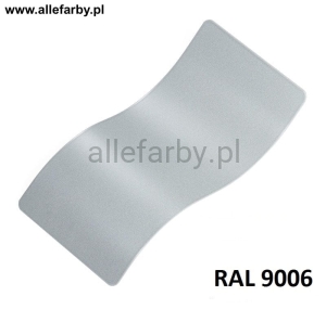 RAL 9006 Farba Proszkowa Poliestrowa Kolor Białe Aluminium Metalik Gładki Połysk P/S1/U/9106/2-395 Minimum 1 kg 