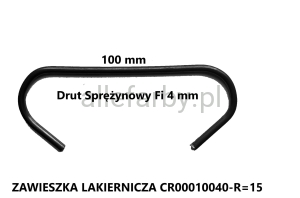 Zawieszki Z Drutu Sprężynowego, Haki Lakiernicze CR00010040-R=15 - 500 szt