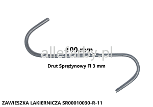 Zawieszka Lakiernicza z Drutu Sprężynowego SR00010030-R=11 - 500 szt.