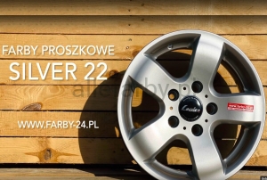 SILVER 22 Srebrny Metalik Farba Proszkowa Poliestrowa Gładki Połysk P/S1/C/S22/2-394 Minimum 1 kg