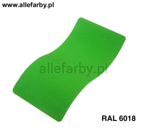RAL 6018 Farba Proszkowa Poliestrowa Kolor Zielony Jasny Gładki Połysk PE58AT6018189GLX Minimum 1 kg