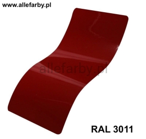RAL 3011 Farba Proszkowa Poliestrowa Kolor Czerwony Burgundzki Gładki Połysk P/S1/U/777/8-325 Minimum 20 kg