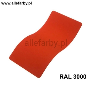 RAL 3000 Farba Proszkowa Poliestrowa Kolor Czerwony Ognisty Gładki Połysk P/S1/U/3000/7-373 Minimum 20 kg